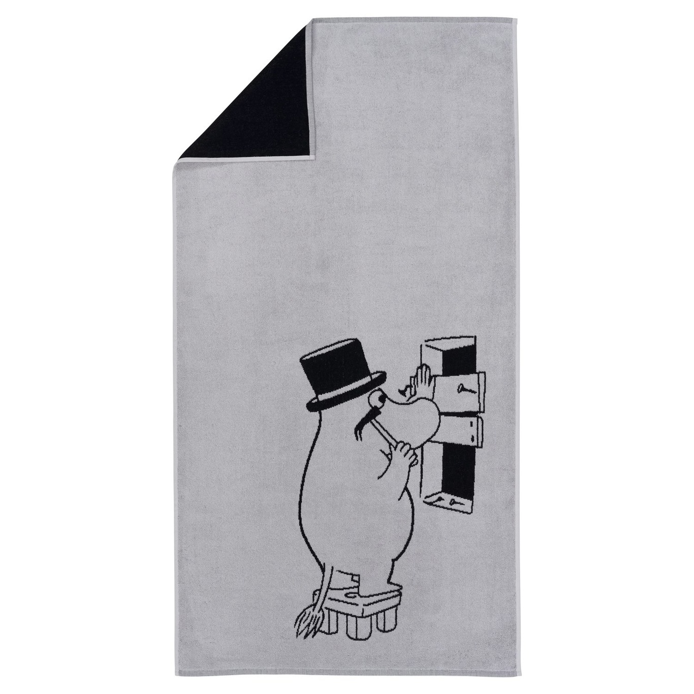 Moomin Badehåndkle 70x140 cm, Mummipappa Grå