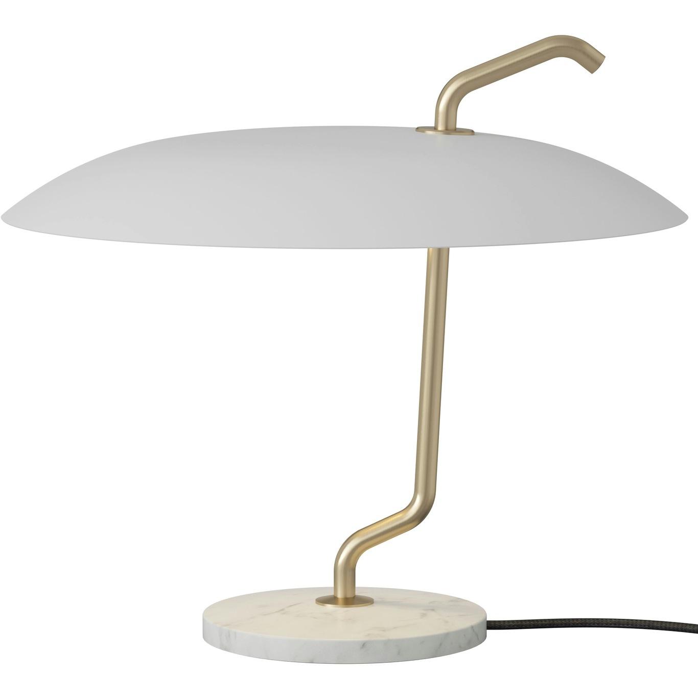 Model 537 Bordlampe, Messing / Hvit