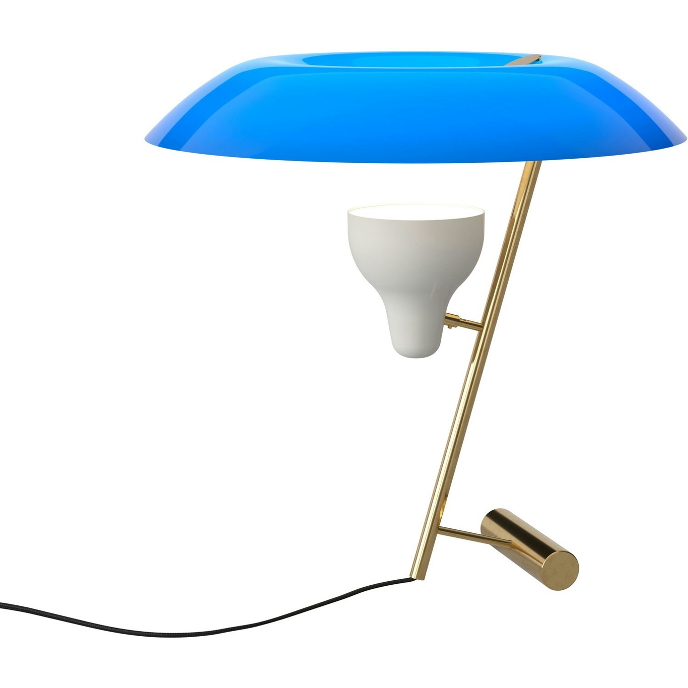 Model 548 Bordlampe, Polert Messing / Azure