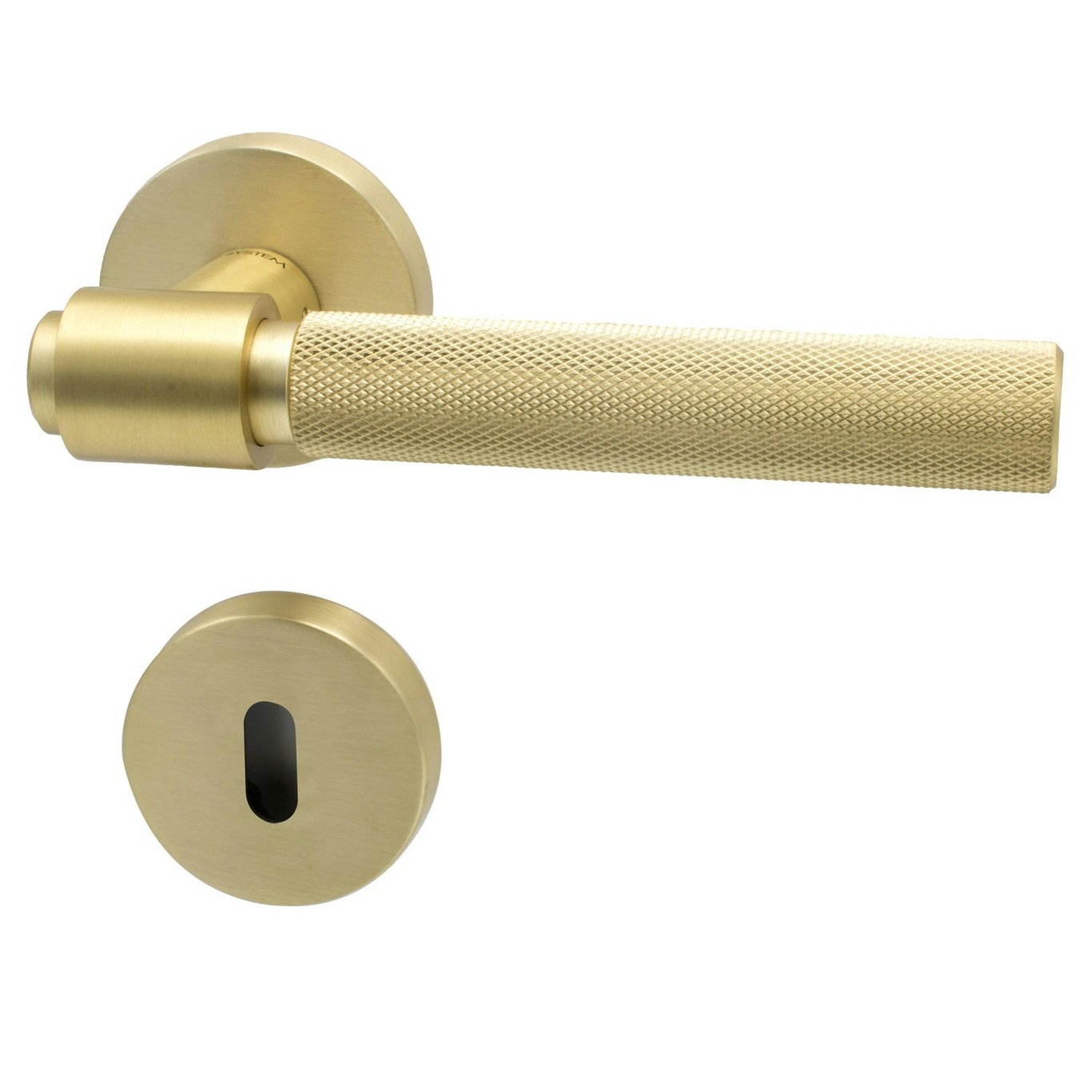 Helix 200 Euro Standard Dørhåndtak med Nøkkelhull, Brushed Brass
