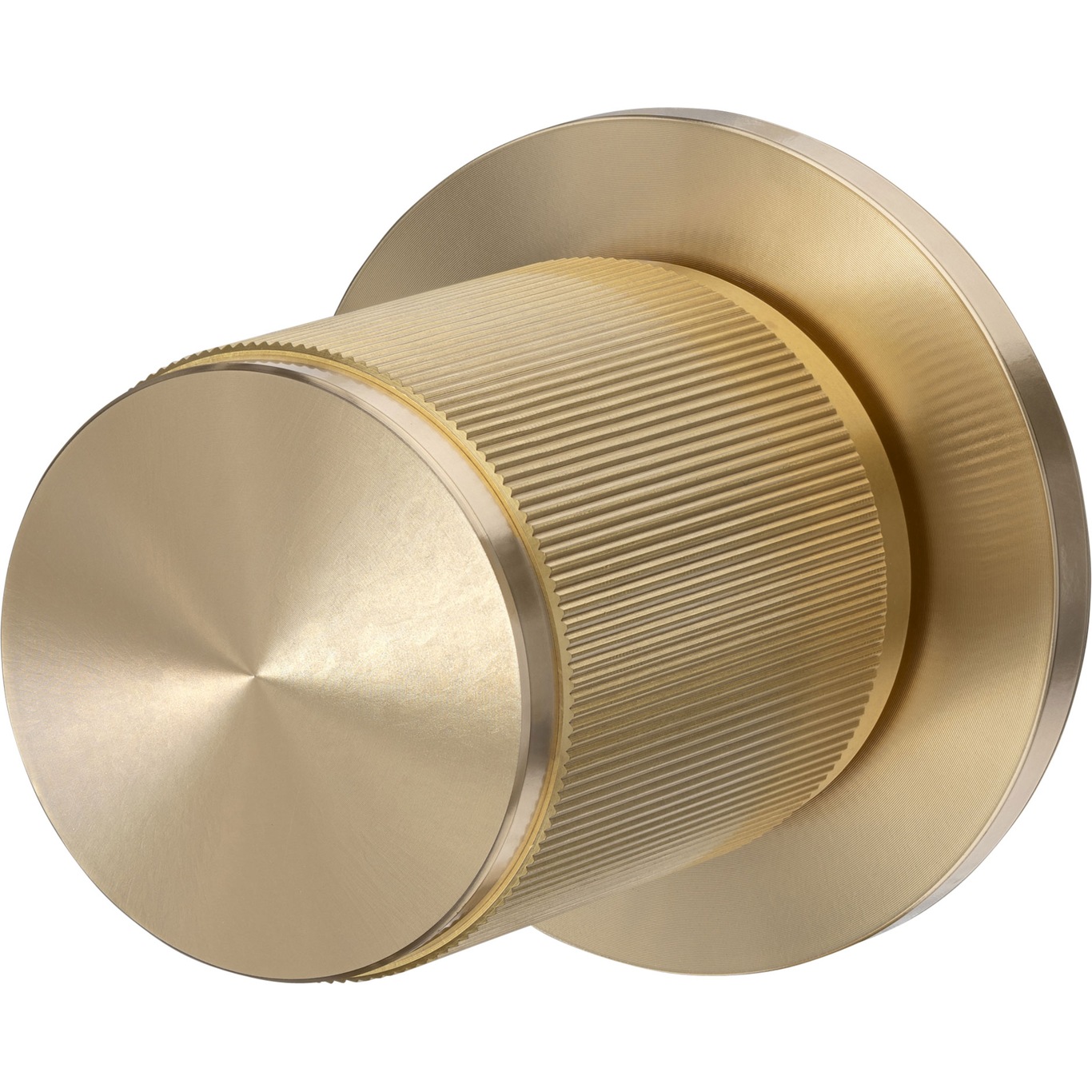 Door Knob Fixed Double Sided Linear, Brass