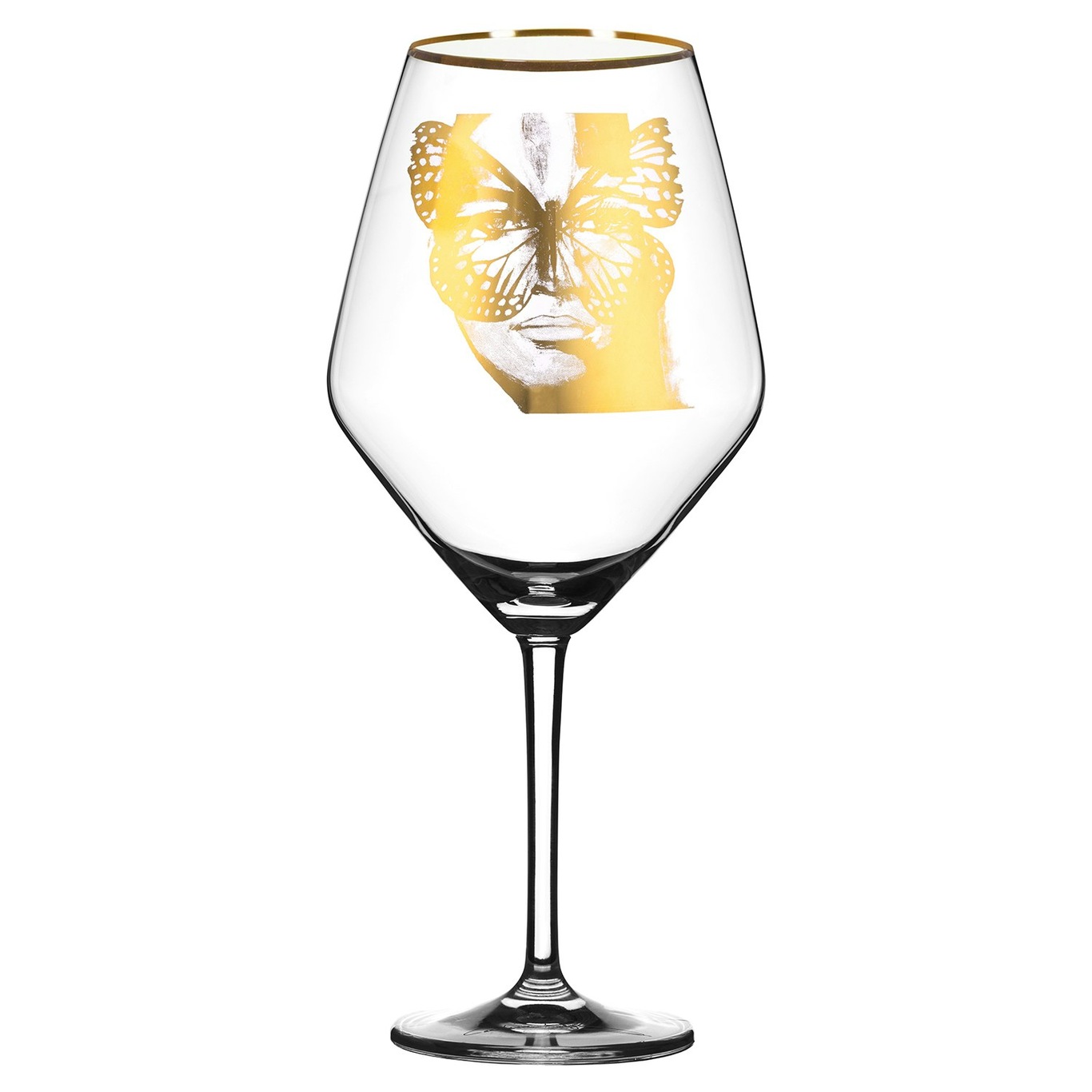 Golden Butterfly Rødvinsglass 75 cl, Gull