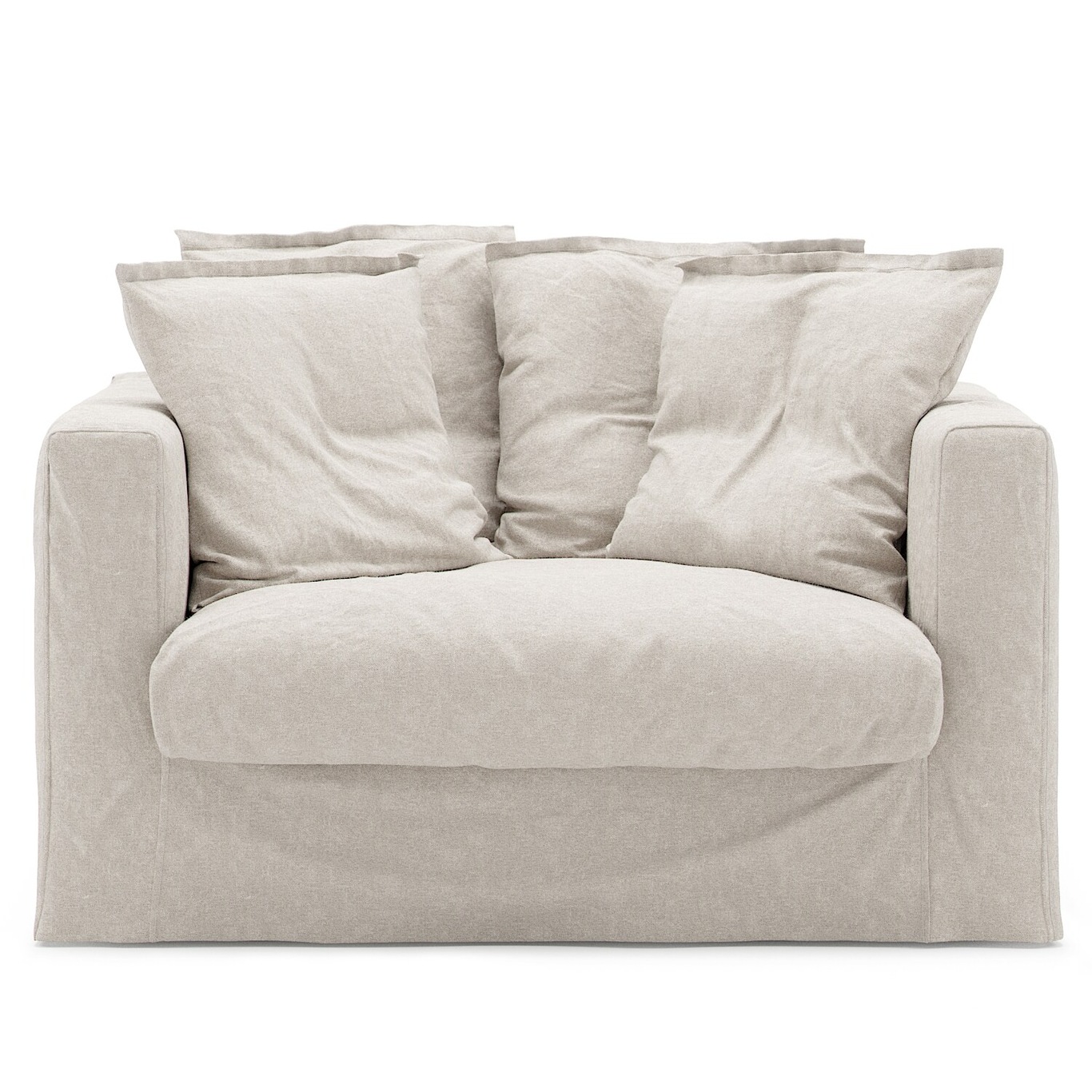 Le Grand Air Loveseat Stopning Lin, Creamy White