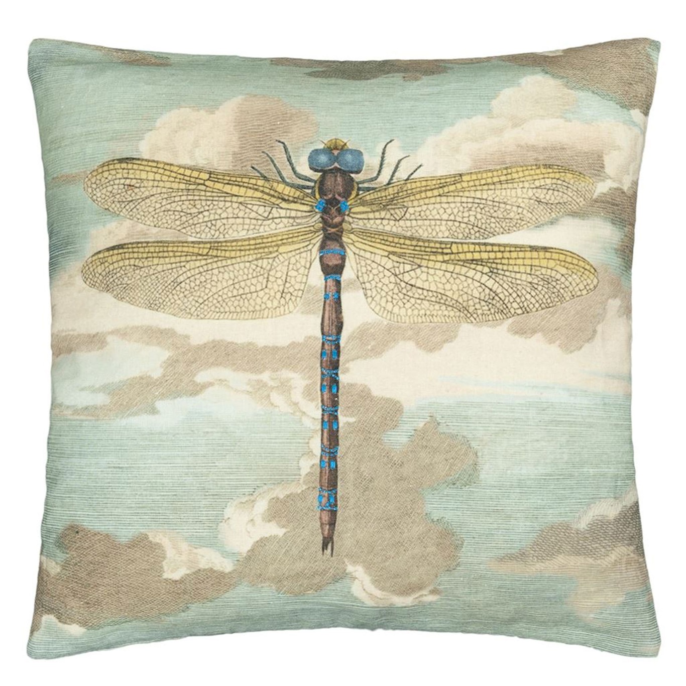 Dragonfly Over Clouds Pute 50x50 cm, Sky Blue