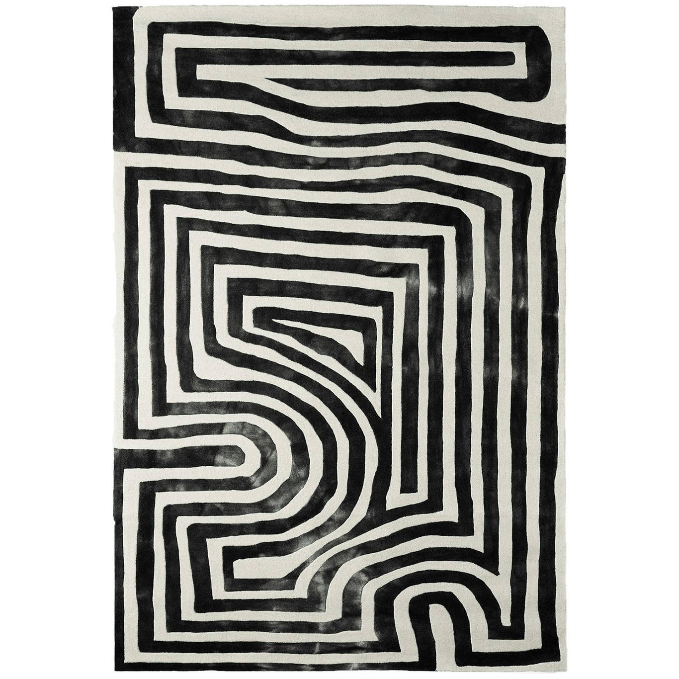 Psychadelic Labyrinth Ullteppe 300x400 cm, Charcoal