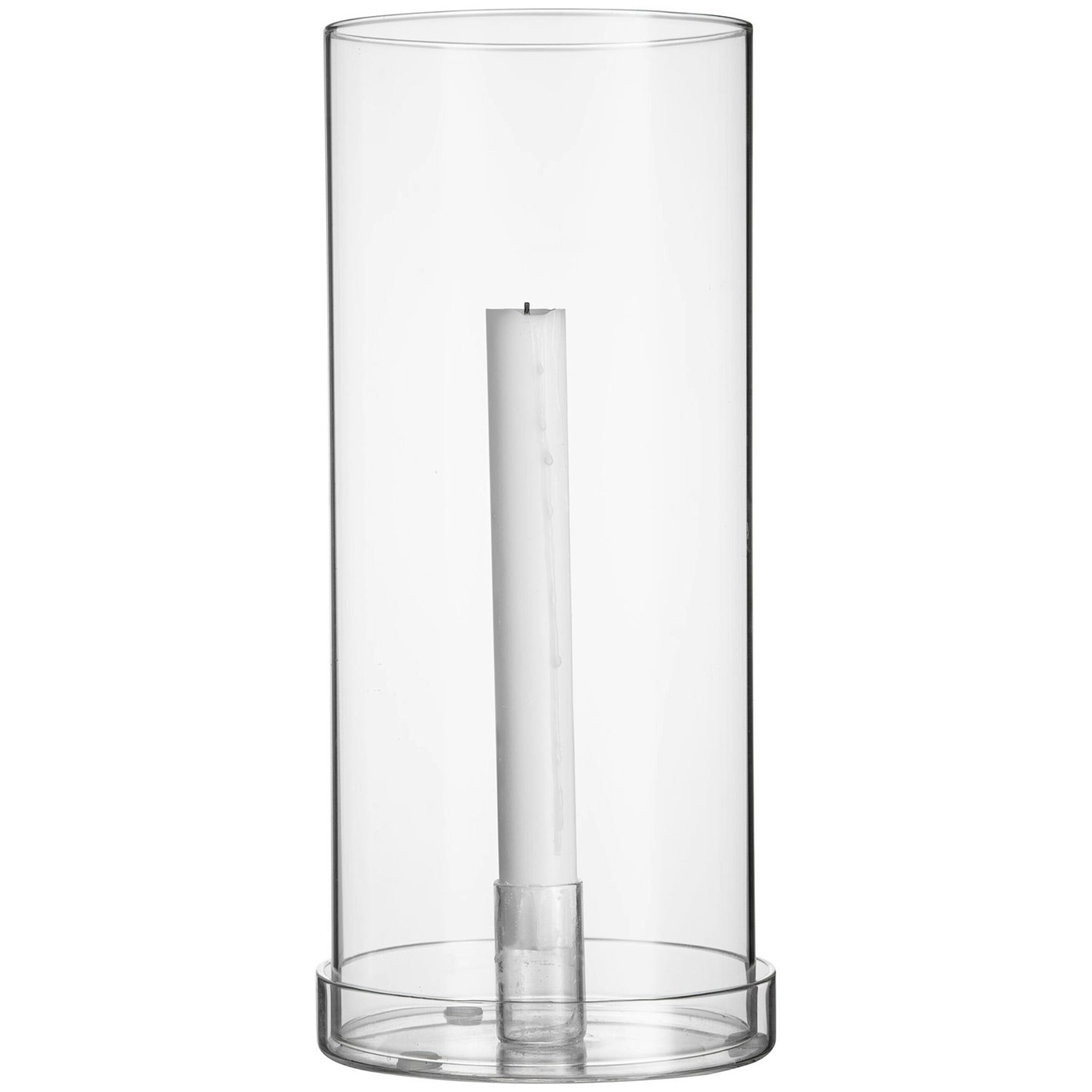Lysestake Glass Klar, 29 cm