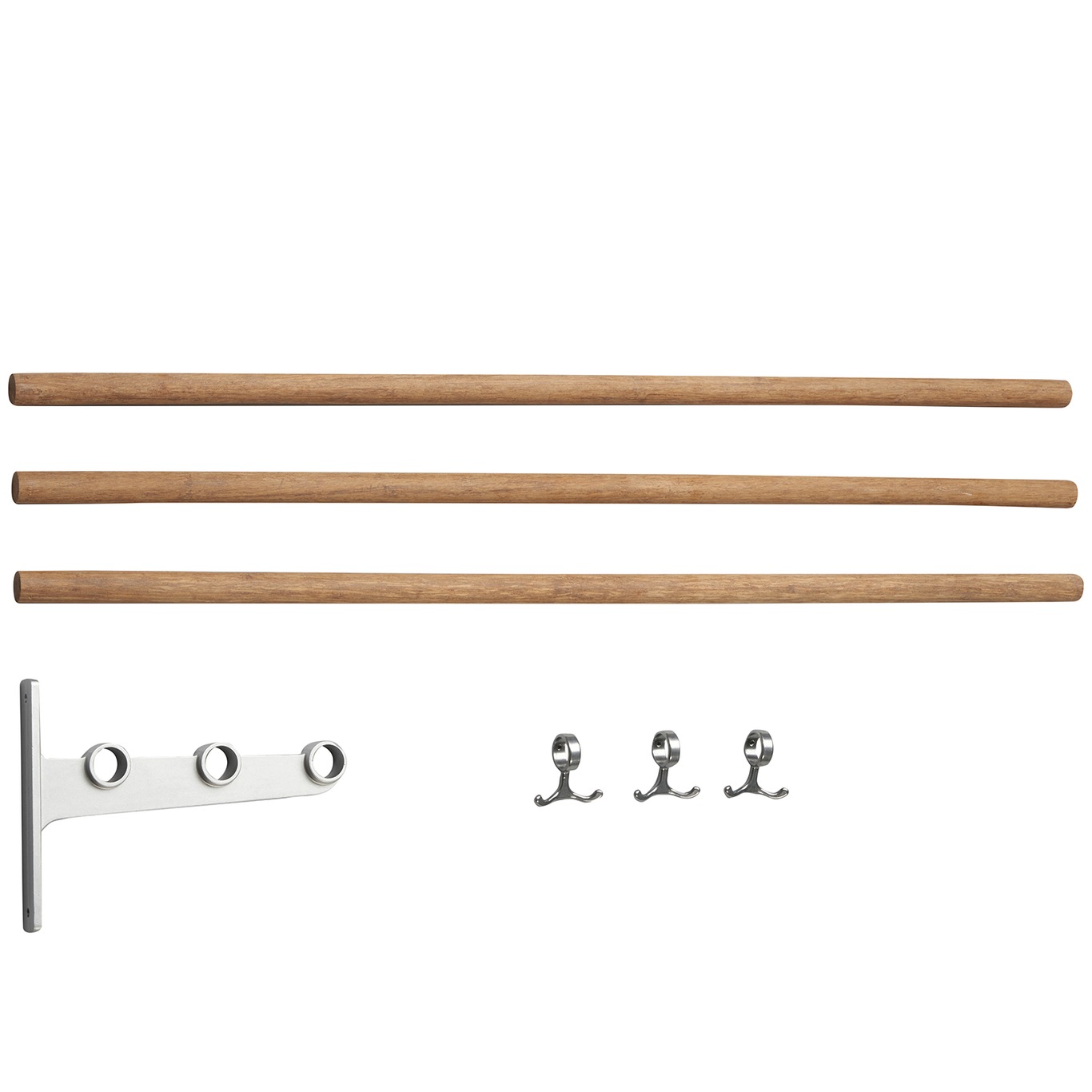 Nostalgi Extension Part For Hat Rack/ Shoe Rack, Aluminium Påbyggingsdel Til Hattehylle / Skohylle, Aluminium Aluminium Bamboo