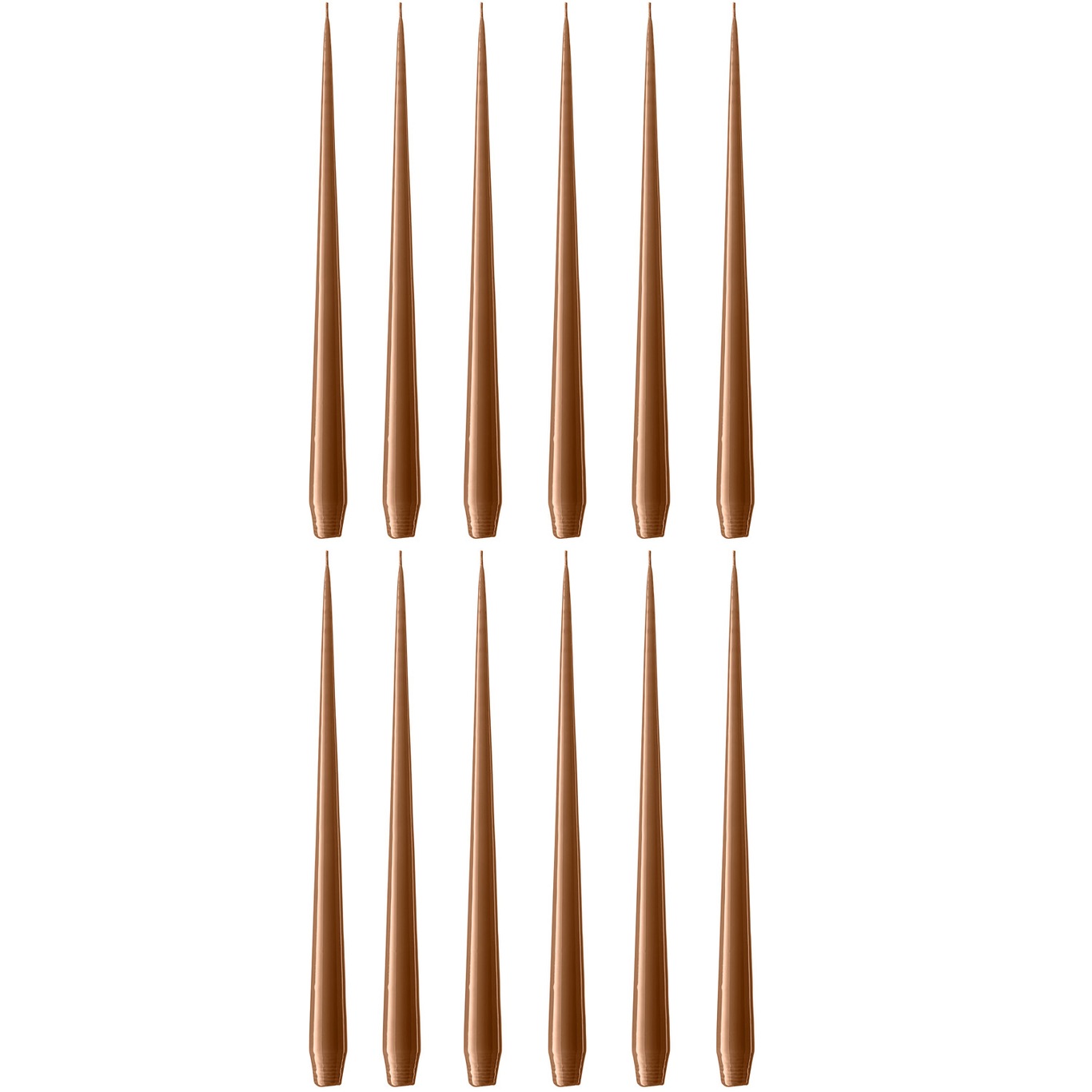 Taper Stearinlys 32 cm 12-pk Raw Toffee, Lacquer