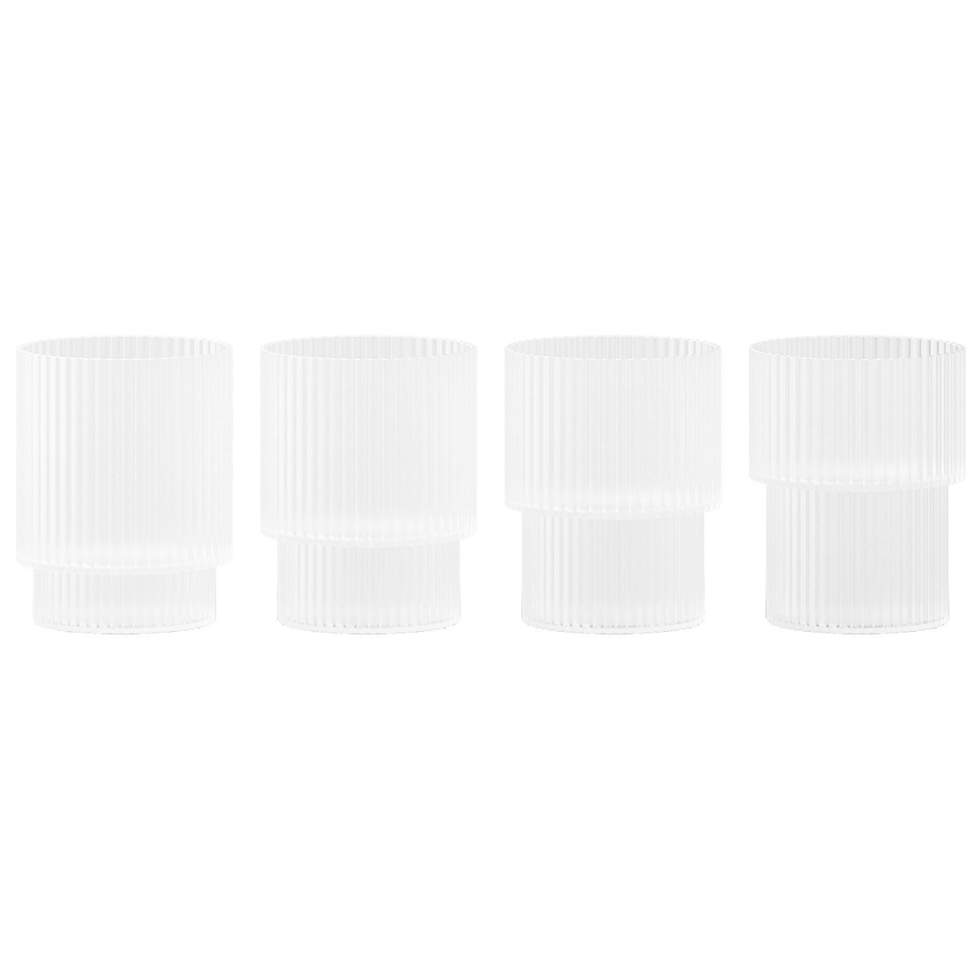 Ripple Glass 4-pk 6 cl, Frosted