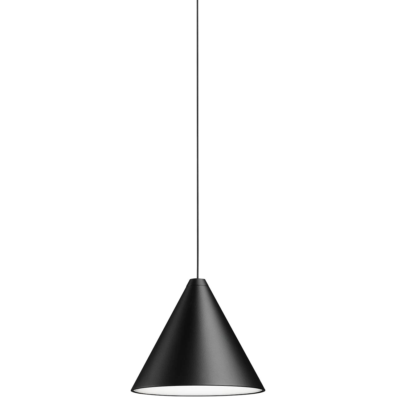 String Light Cone Pendel 12M Dimmebar med Soft Touch, Svart