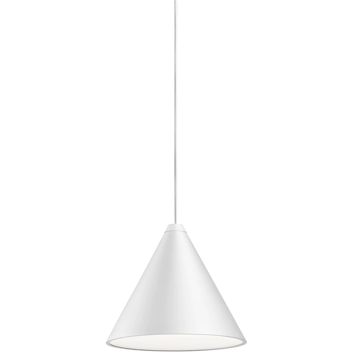String Light Cone Pendel 12M Dimmebar med Soft Touch, Hvit