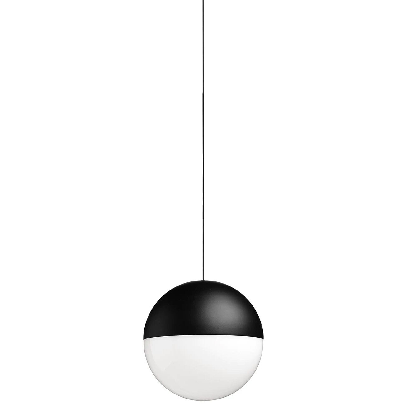 String Light Sphere Pendel 12M Dimmebar med Soft Touch, Svart
