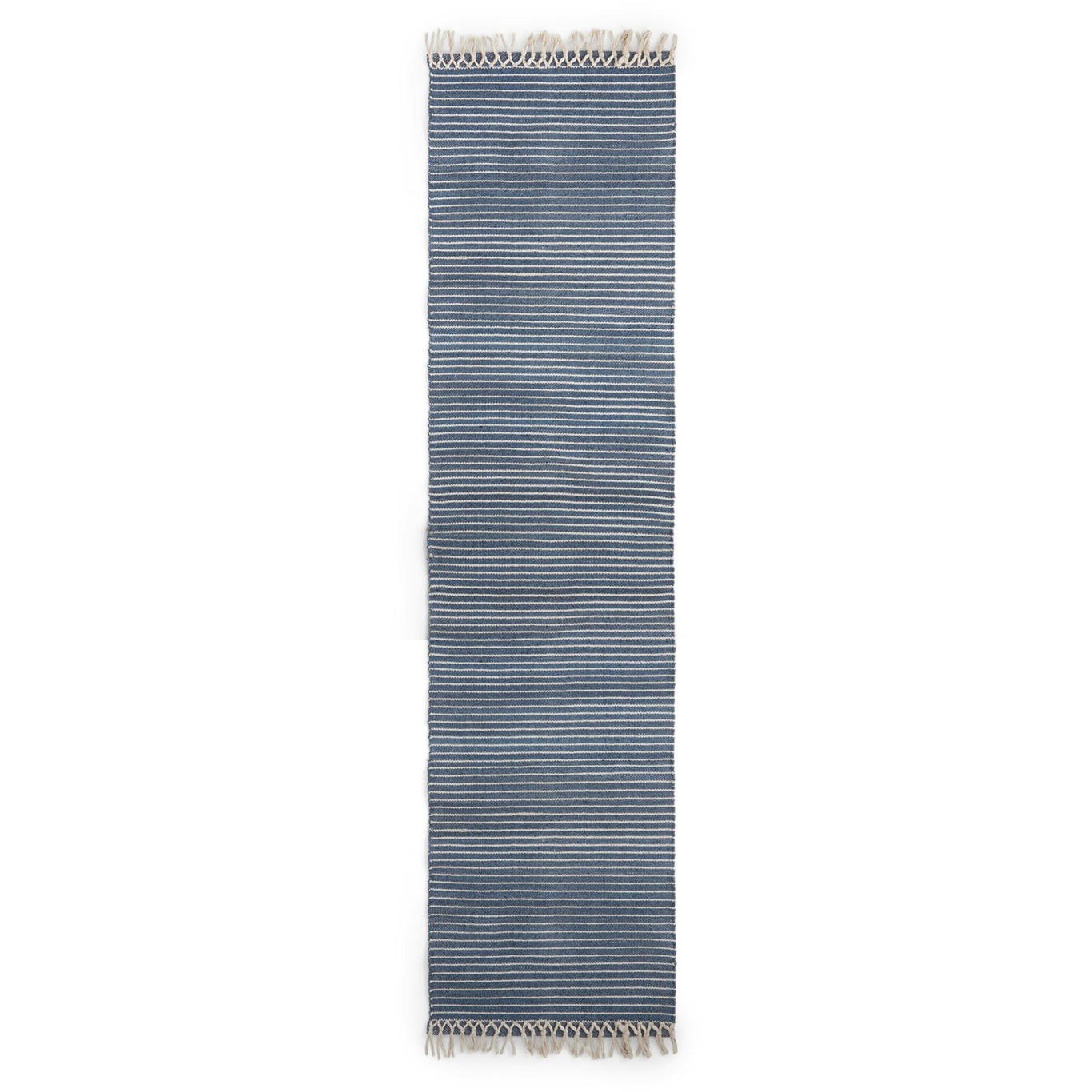 Bold Fringe Teppe 70x300 cm, Dusty Blue