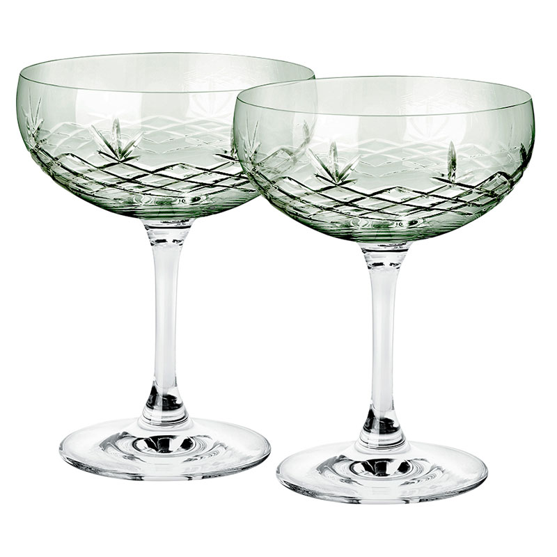 Crispy Gatsby Champagneglass 2-pk, Emerald