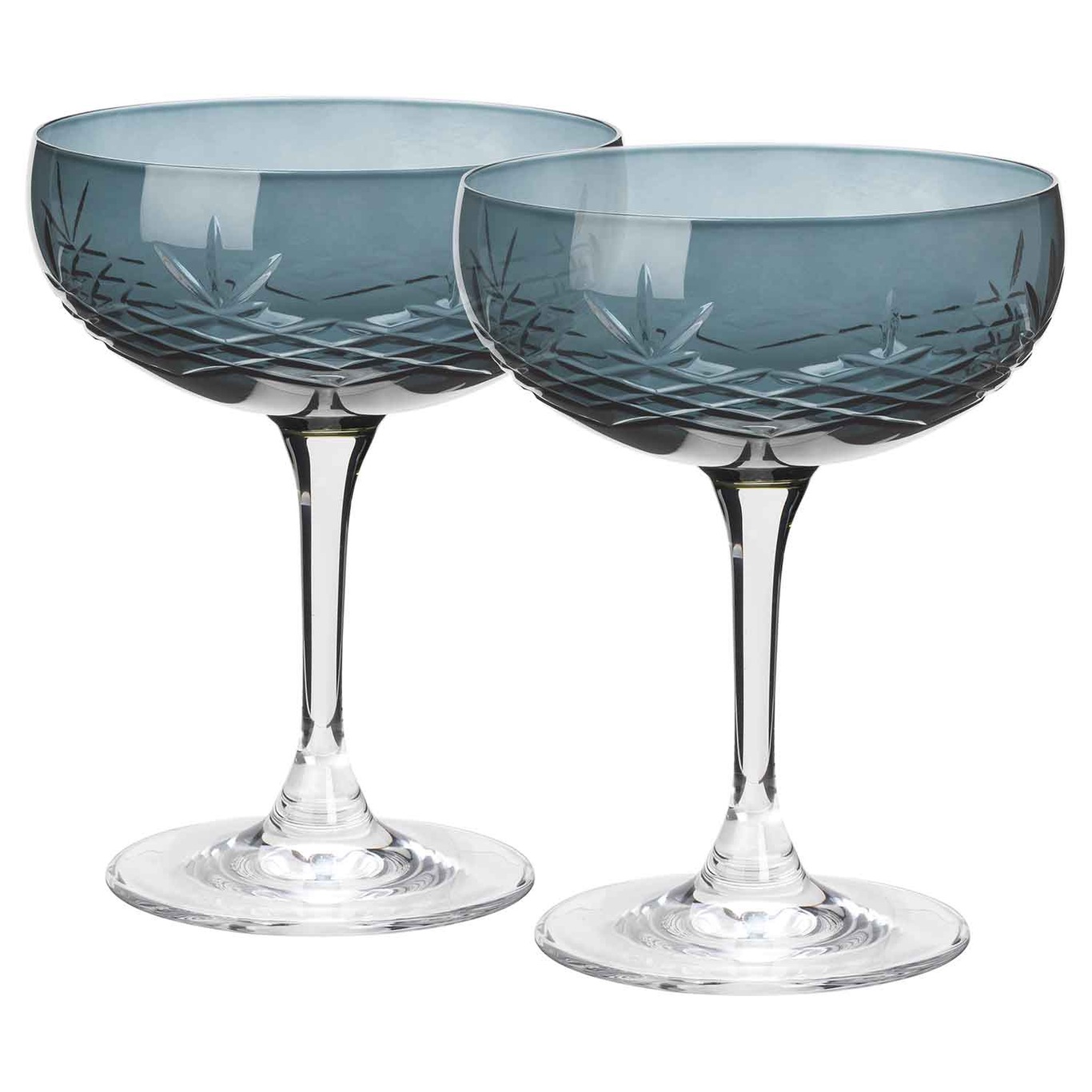 Crispy Gatsby Champagneglass 2-pk, Sapphire