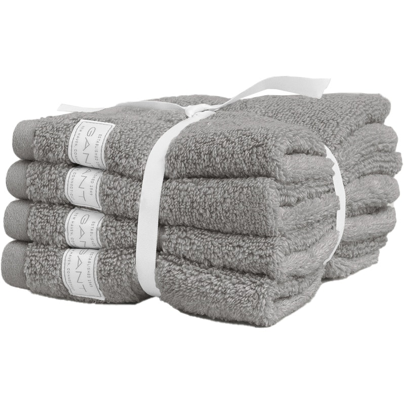 Premium Håndklær 30x30 cm 4-pk, Concrete Grey