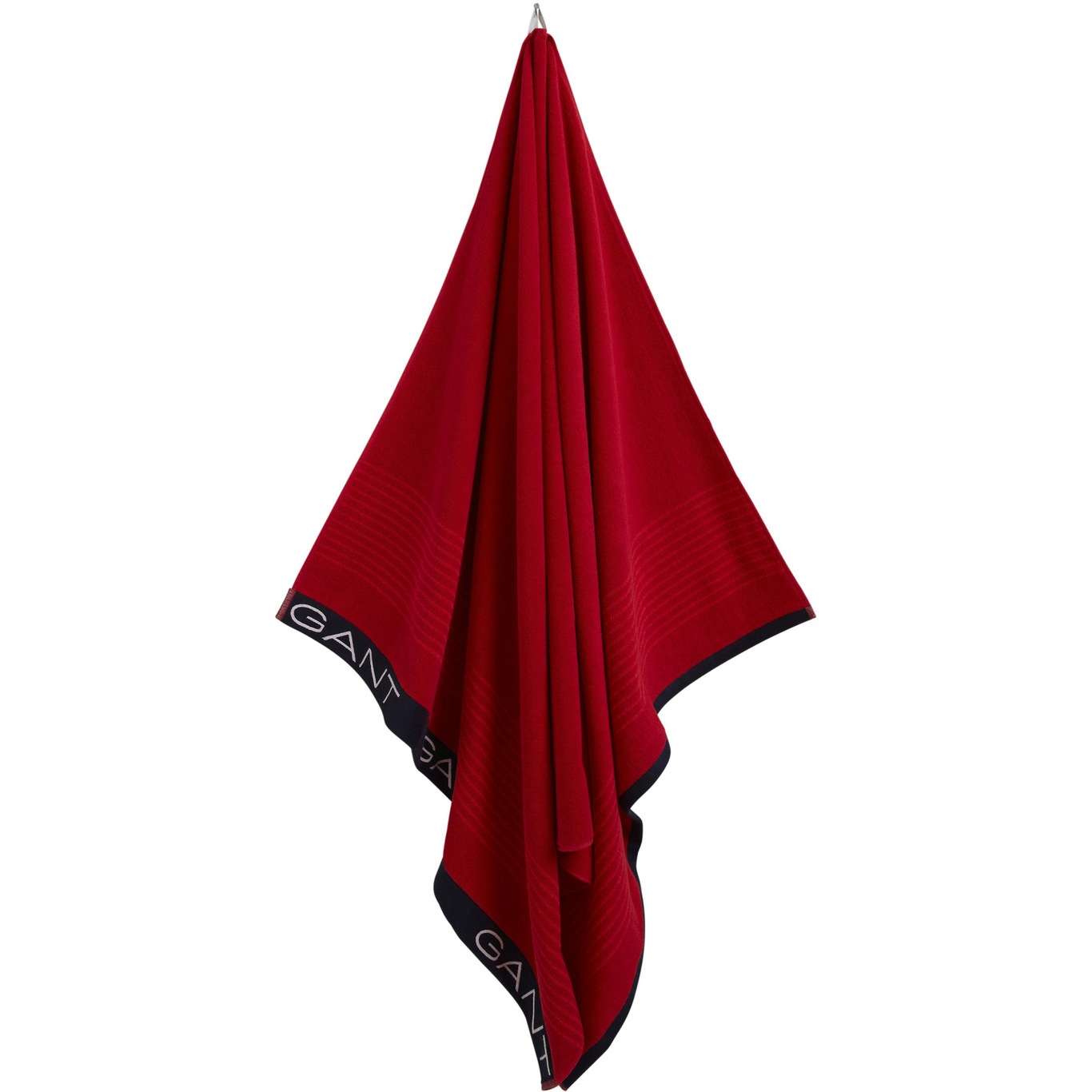 Tonal Stripe Strandhåndkle 100x180 cm, Lys Rød