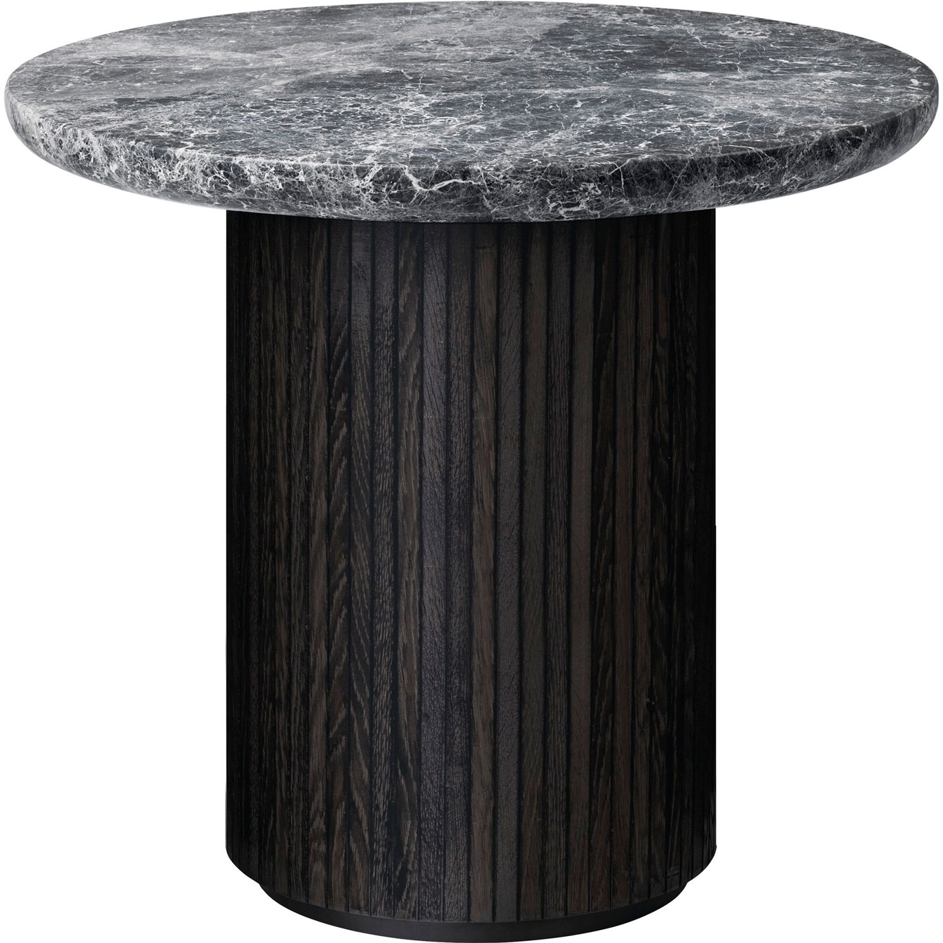 Moon Loungebord Rundt Ø60 x H55 cm, Brown Black / Grå Marmor