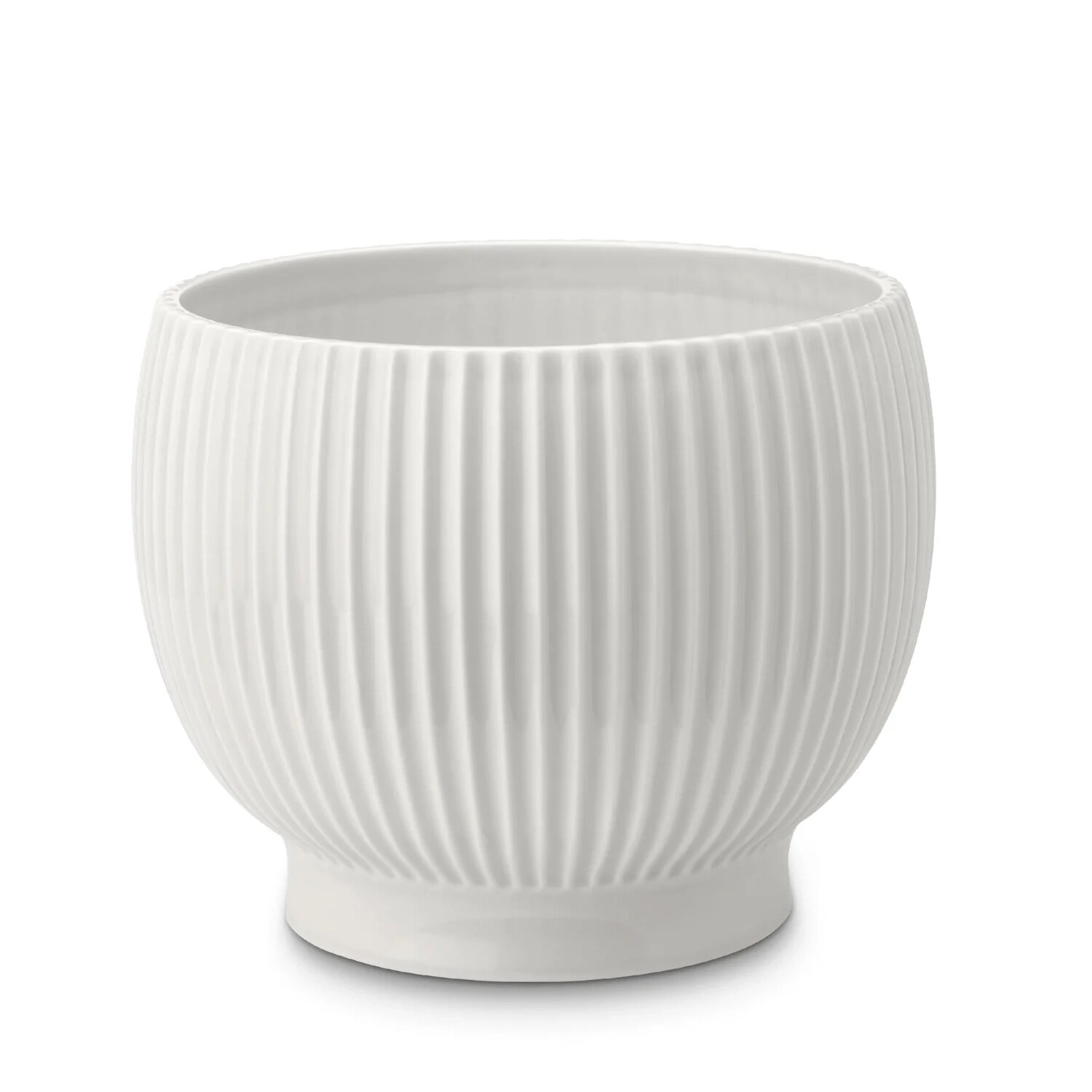 Knabstrup Keramik Ytterkrukke Profilert Ø16,5 cm, Hvit Keramikk