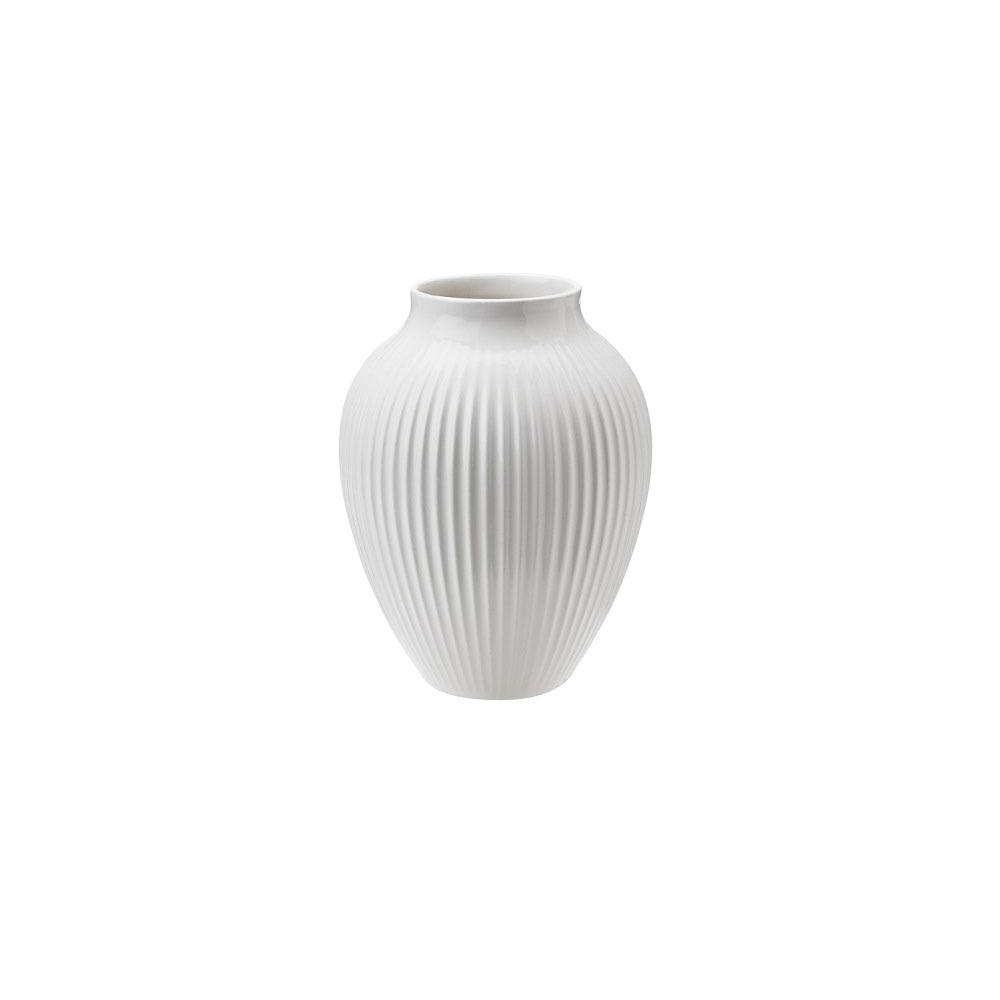 Vase Profilert Hvit 12,5 cm