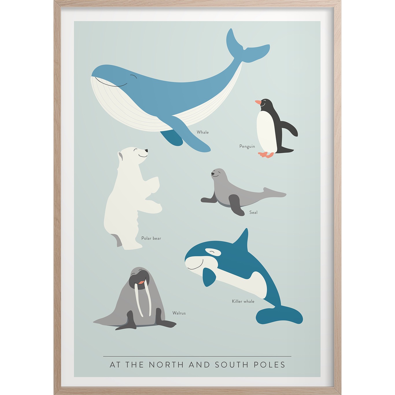 At The North And South Pole Plakat 30x40 cm