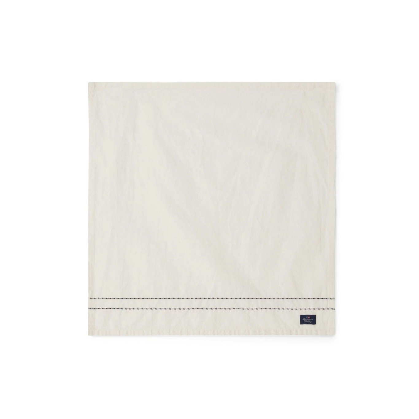 Cotton/Linen Serviett med Broderte Sting 50x50 cm