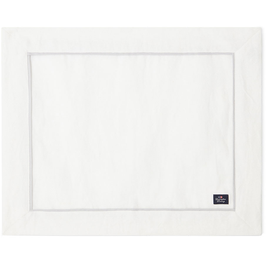 Cotton/Linen Twill Spisebrikke 40x50 cm, Hvit