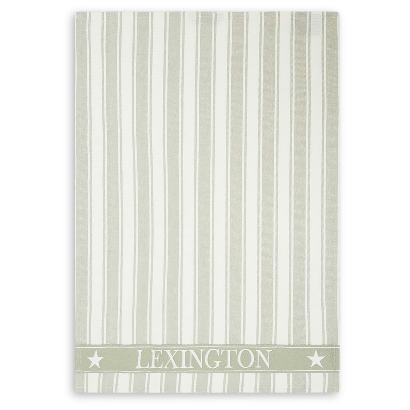 Icons Cotton Twill Waffle Striped Kjøkkenhåndkle, Salviegrønn / Hvit