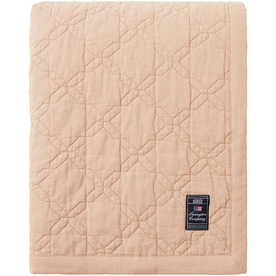 Lexington Quilted Recycled Cotton Sengeteppe 260x240 cm, Beige Bomull