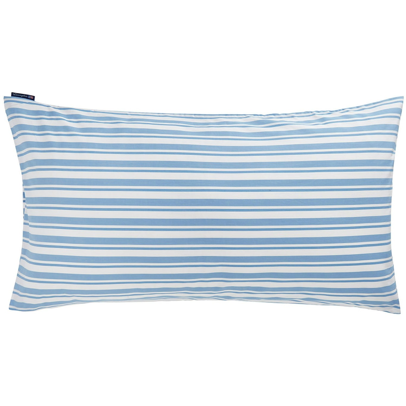Striped Cotton Poplin Putevar, 50x90 cm Blå