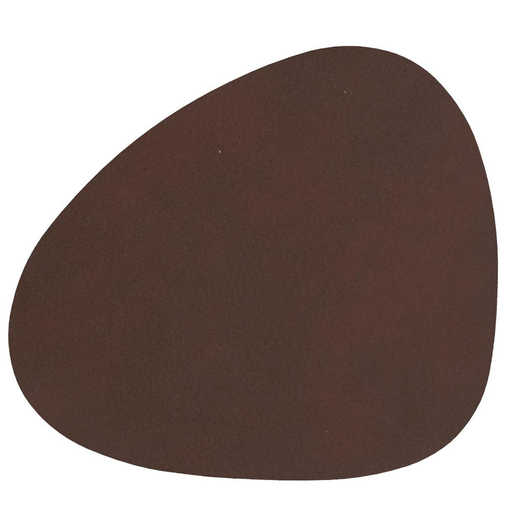 Curve Glassunderlegg Nupo 11x13 cm, Mørkebrun
