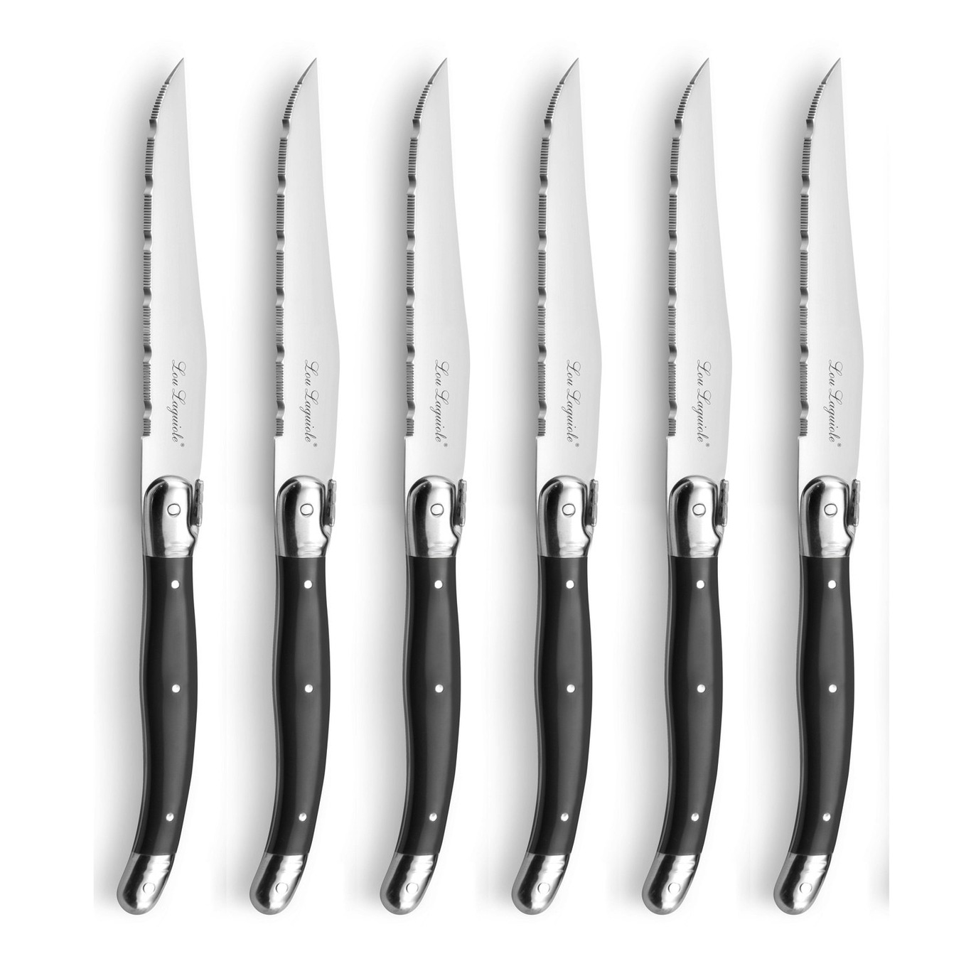 Tradition Grillkniver med Knivblokk 6-pk, Antrasitt