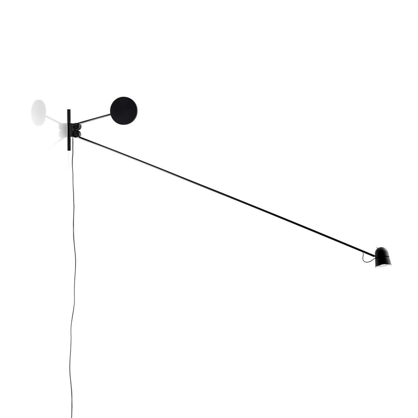 Counterbalance LED Vegglampe, Sort