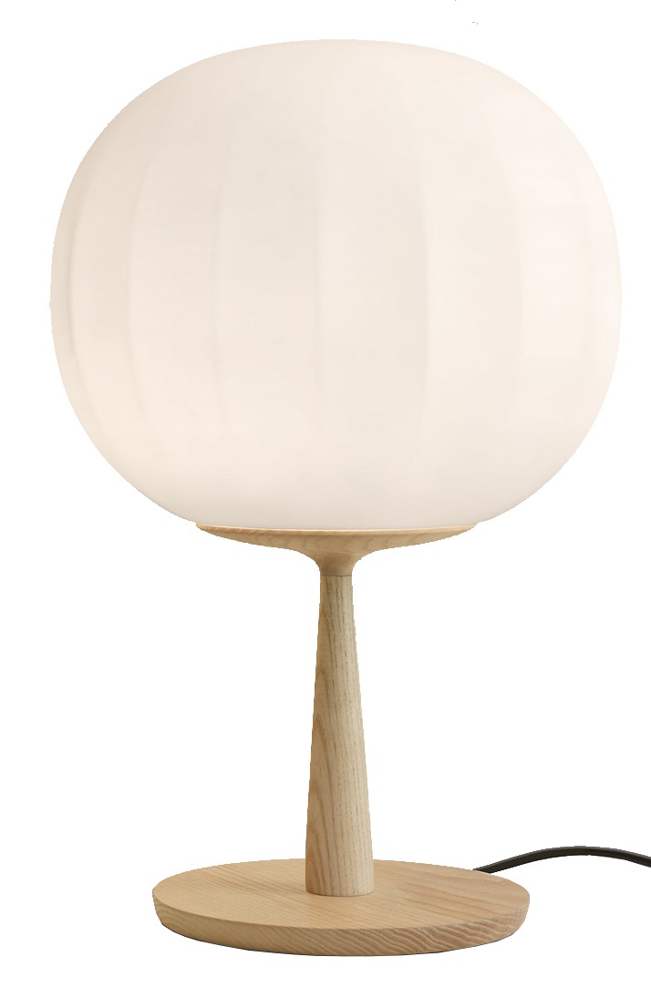 Lita Bordlampe 30 cm, Ask / Opalglass