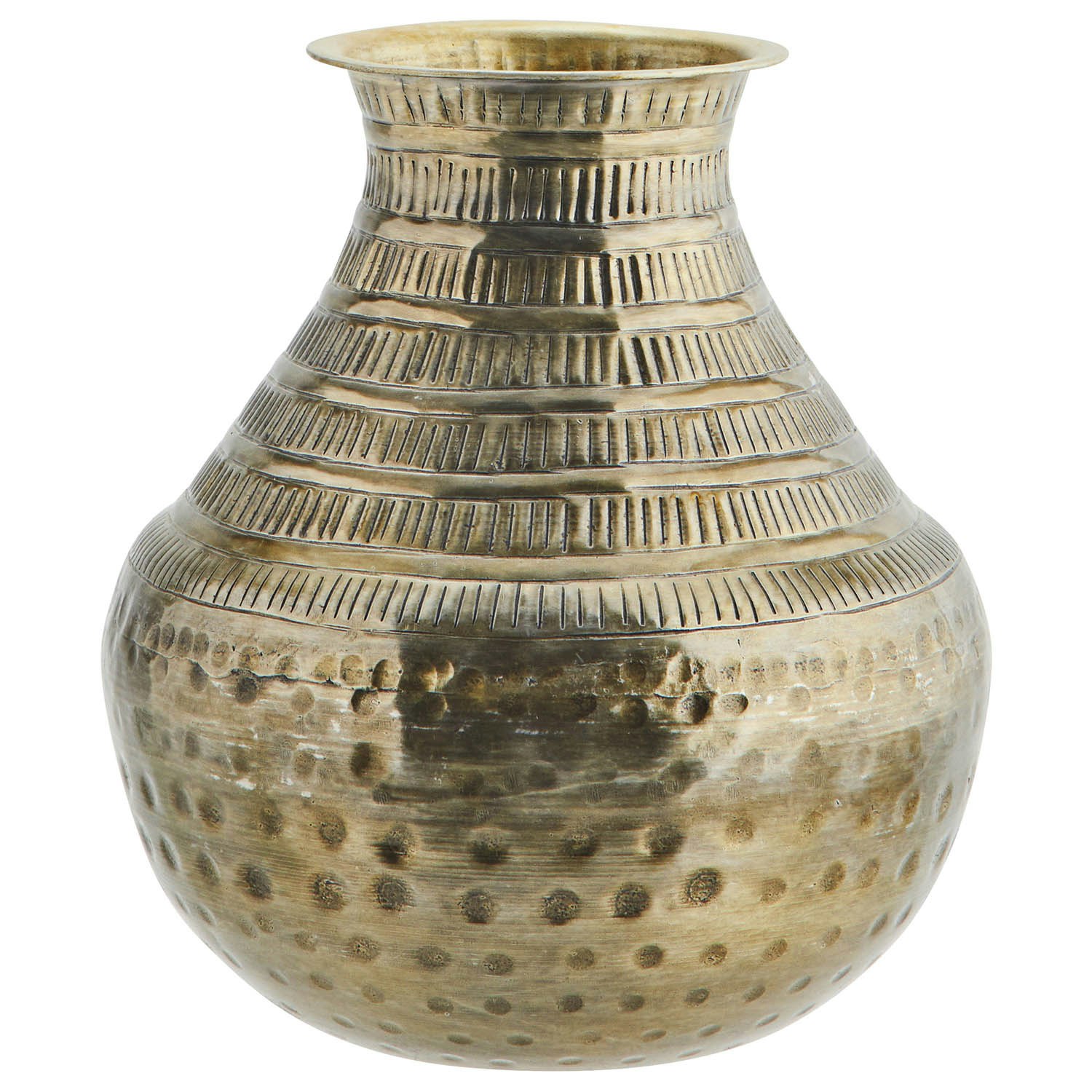 Madam Stoltz Hamret Vase Aluminium, Antique Brass Aluminium