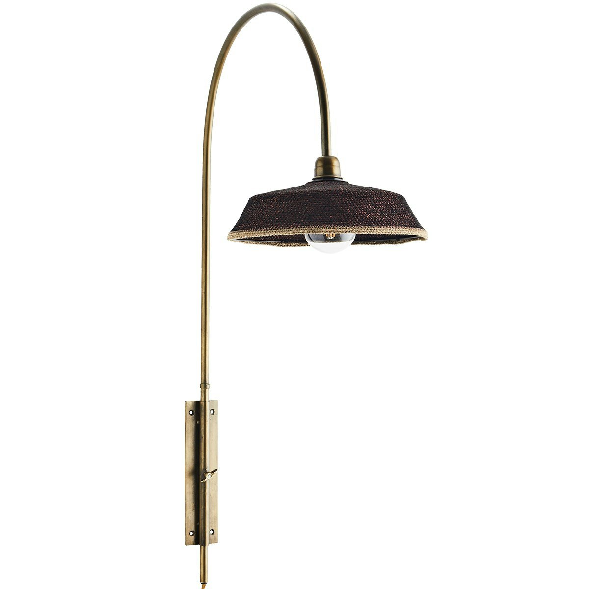 Vegglampe Antique Brass/Svart, 101 cm