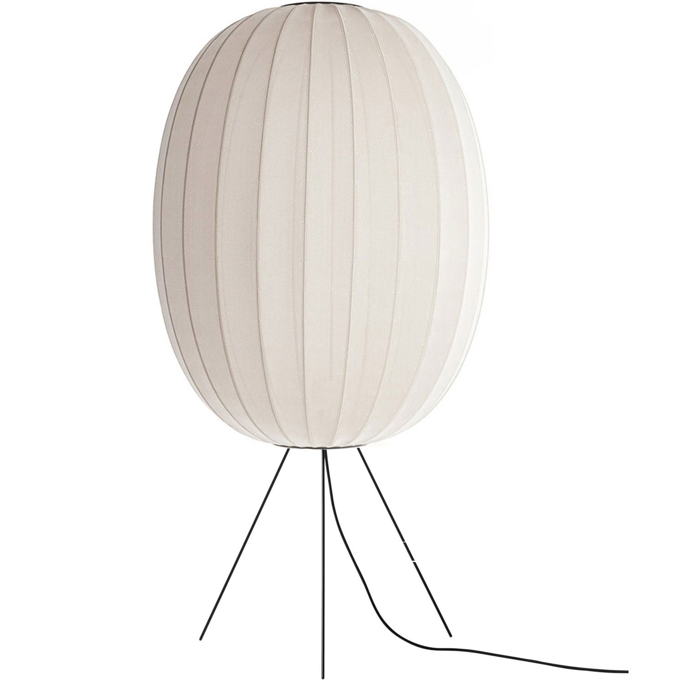 Knit-Wit Gulvlampe Høy Oval 65 cm, Pearl White