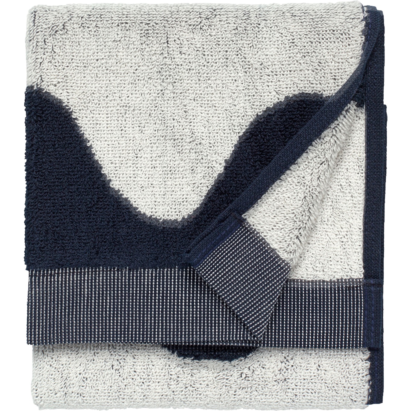 Lokki Gjestehåndkle Mørkeblå / Off-white, 30x50 cm