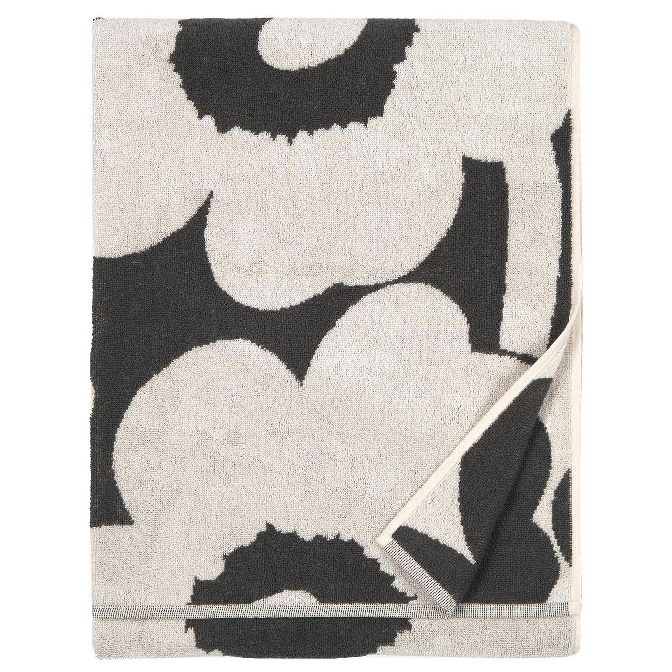 Unikko Badehåndkle 70x150 cm, Off-white/Charcoal