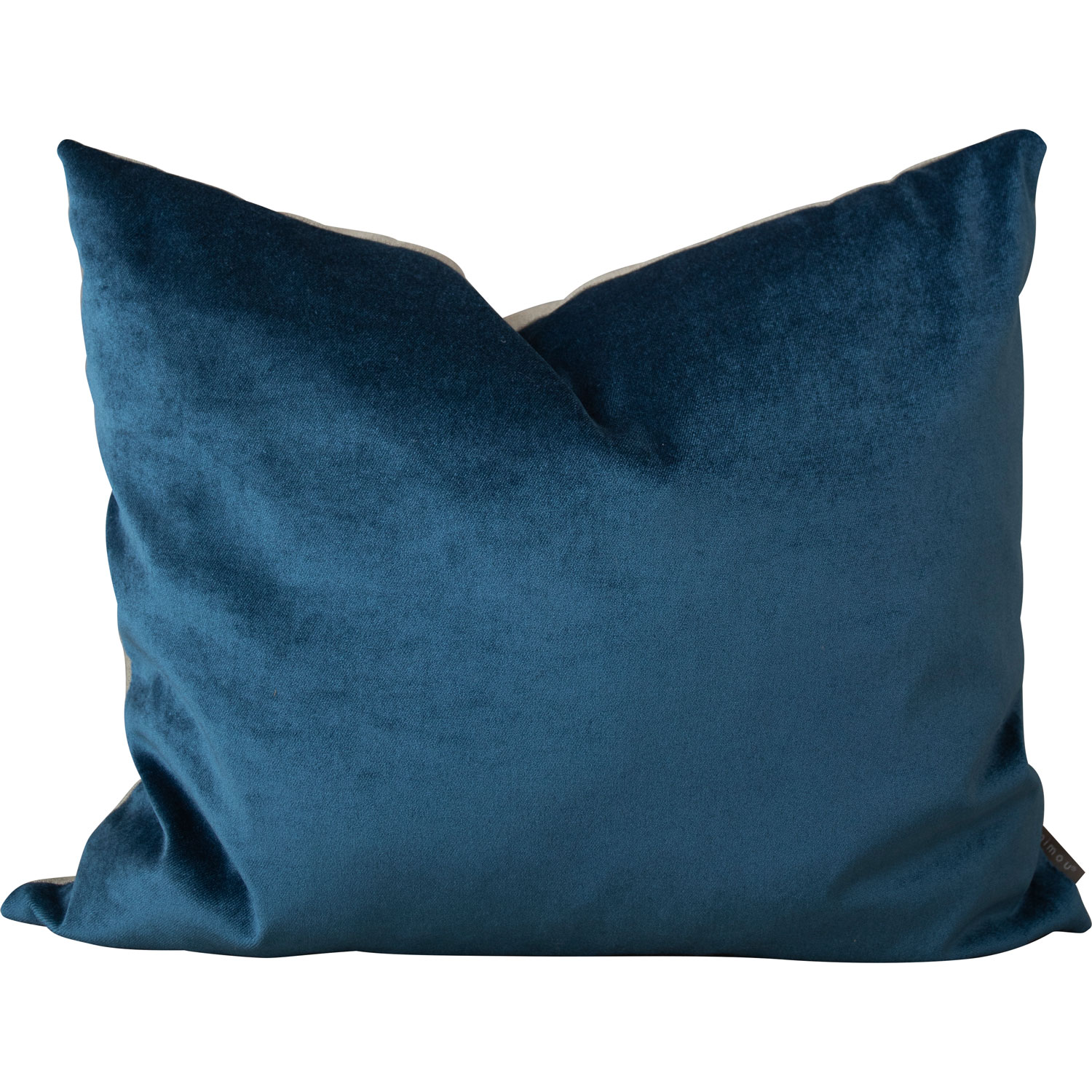 Mimou Focus Recycling Linen/Velvet Pute 50x60 cm, Denim Blue Polyester