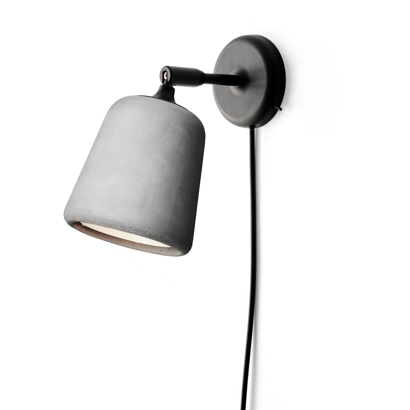 Material Wall Lamp Vegglampe, Light grey concrete