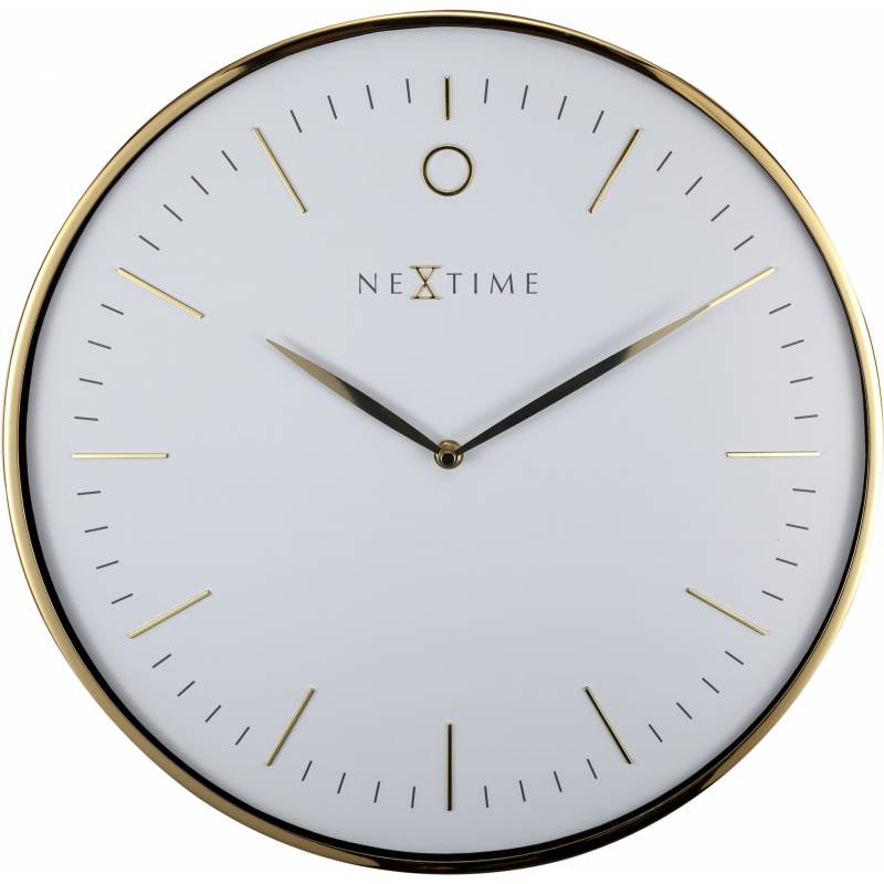 Glamour Wall Clock, White/Gold