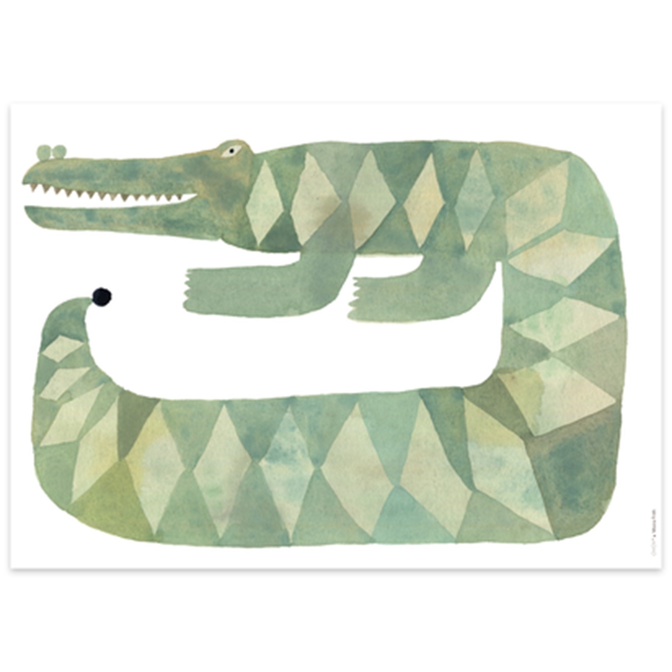 Crocodile Gustav Plakat, 50x70 cm