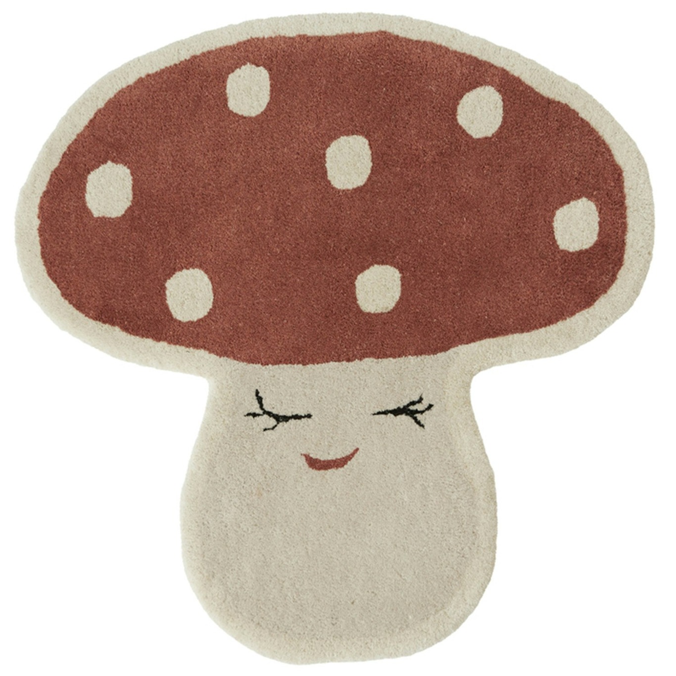 Malle Mushroom Teppe 75x77 cm, Rød