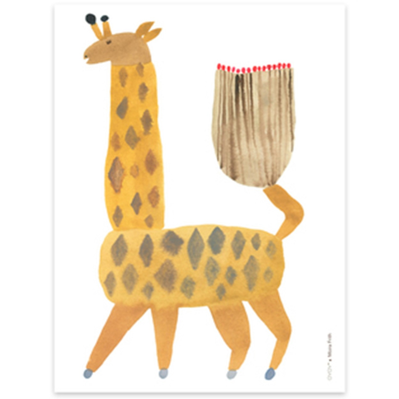Noah Giraffe Plakat, 30x40 cm