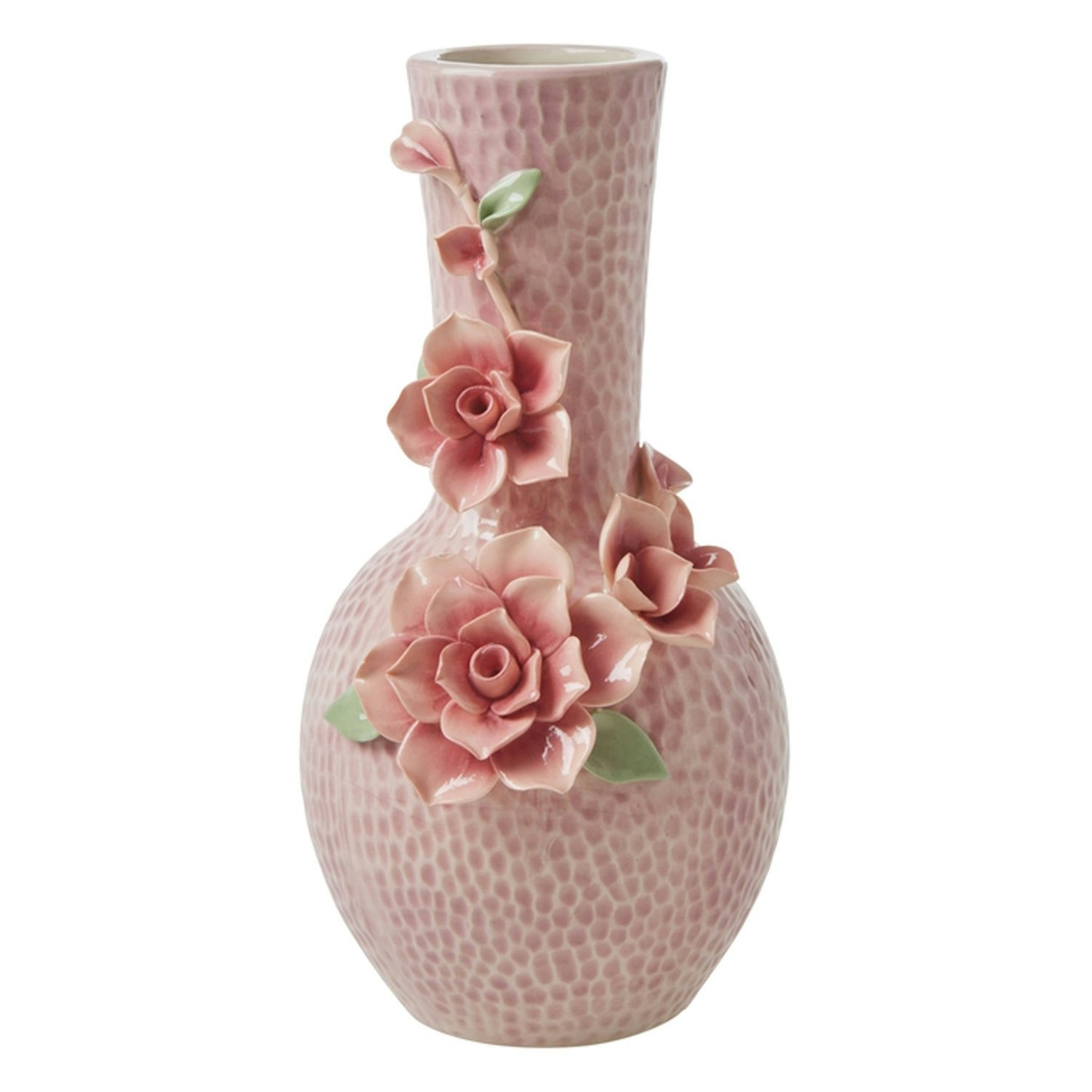 Vase med Blomsterdesign, 25 cm