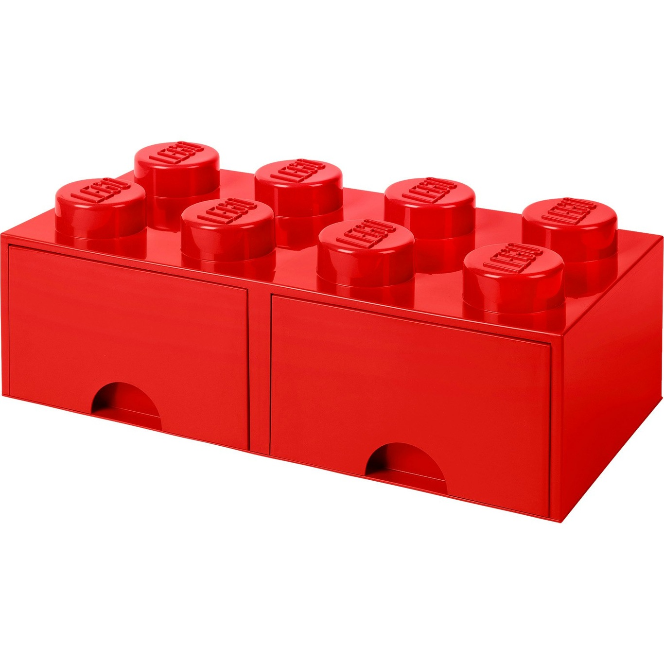 LEGO® Oppbevaring med 2 Skuffer 8 Knotter, Rød
