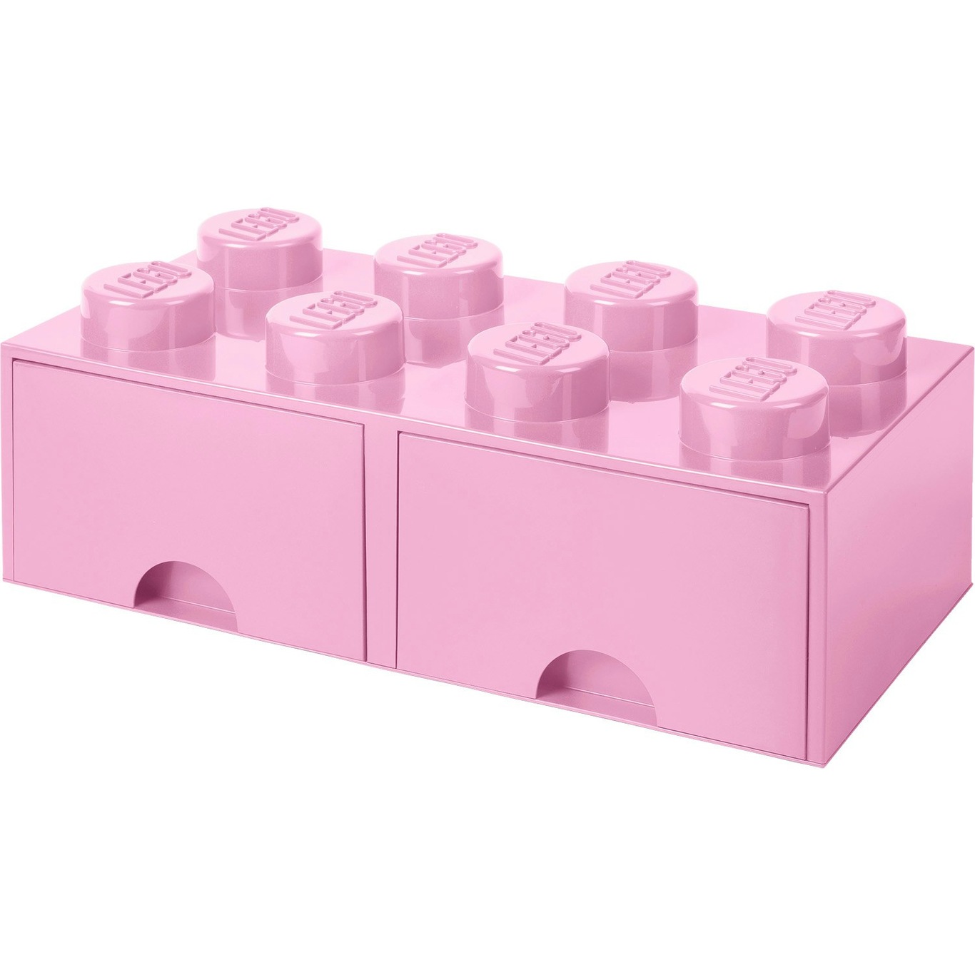 LEGO® Oppbevaring med 2 Skuffer 8 Knotter, Lys Lilla
