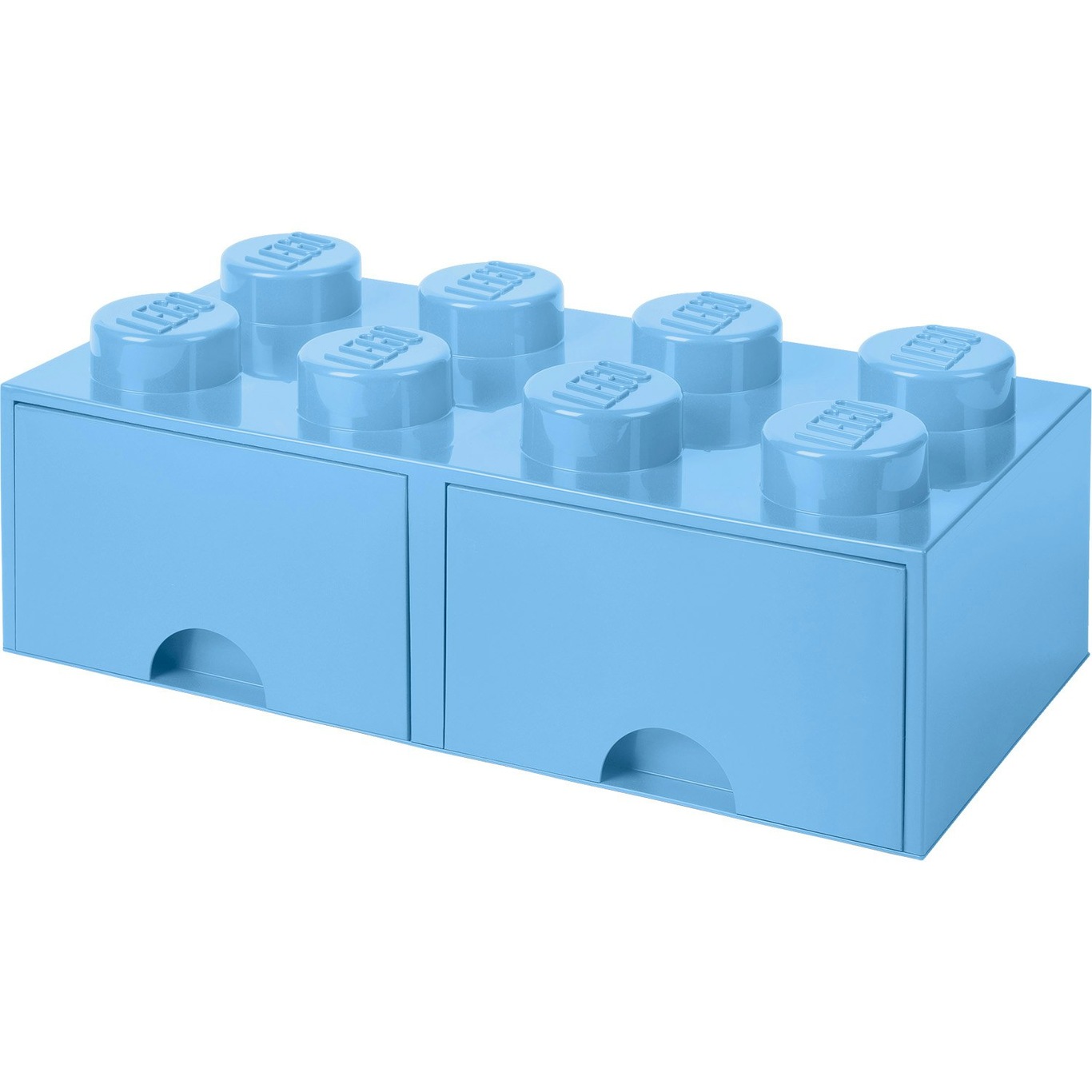 LEGO® Oppbevaring med 2 Skuffer 8 Knotter, Light Royal Blue