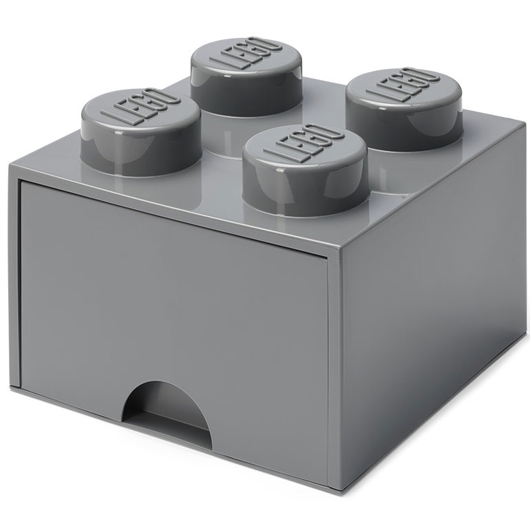 LEGO® Skuff 4 Knotter, Dark Stone Grey